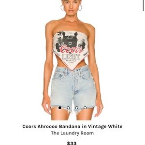 COORS AHROOOO BANDANA IN VINTAGE WHITE